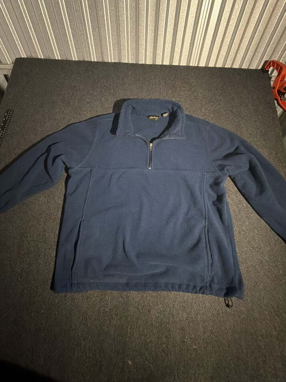 Eddie Bauer Blue 1/4 Quarter Zip Fleece Pullover Jacket Men's Size Large